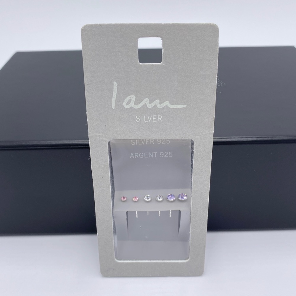 Sterling Silver 925 Earrings "I AM"